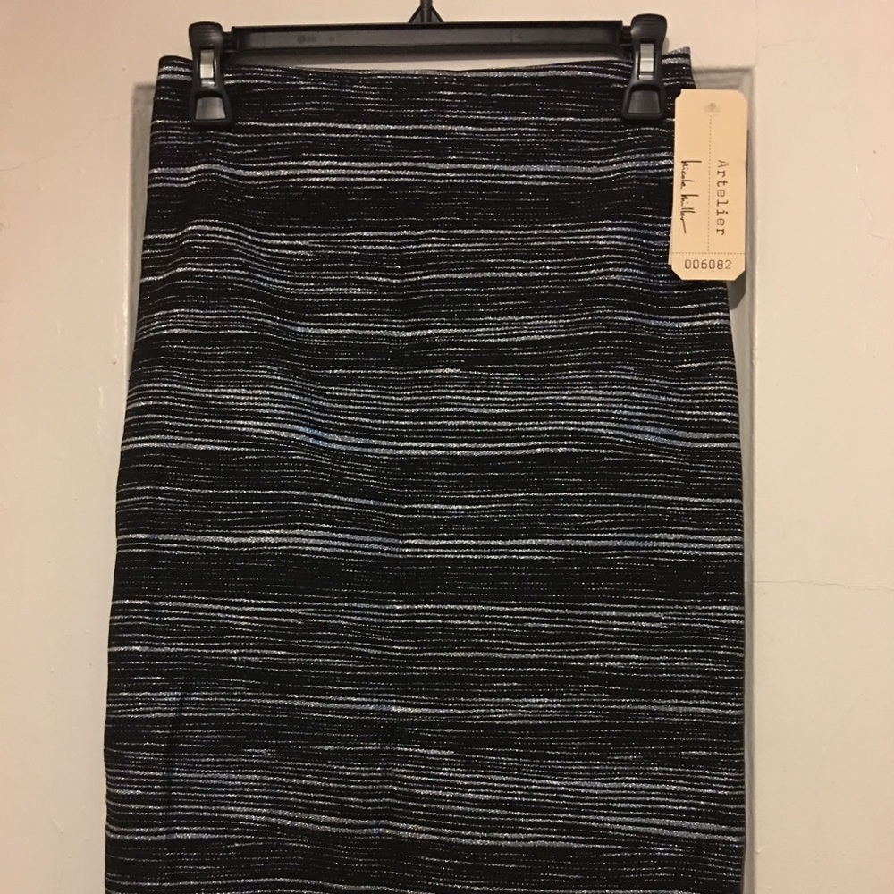 Artelier Metallic Pencil Skirt